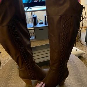 Tall brown boots